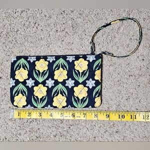 Vera Bradley Yellow and Blue Floral Wristlet